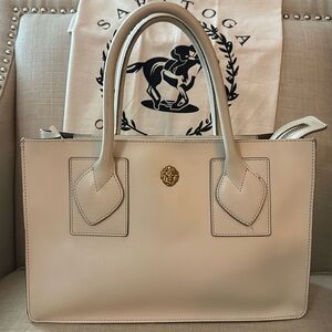 Anne Klein Cream Satchel Structured Design